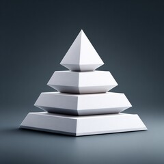 3D Geometric Pyramid with Text Space for Infographics