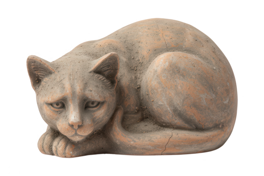 Garden Cat Statue: Cement Sculpture, Outdoor Decor