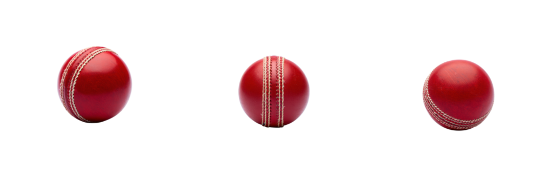 Three red oval pills or capsules isolated on transparent background