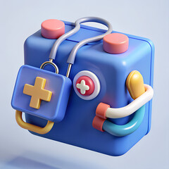 A 3D render of a red padlock icon symbolizing computer security for an online shopping business