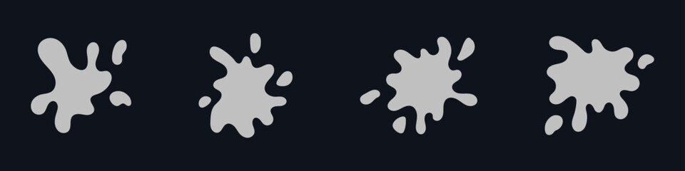 Melting Drips clean silhouette vector illustration