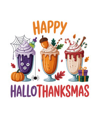 Happy Hallothanksmas Festive Holiday PNG