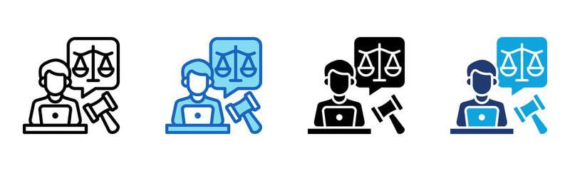 Legal Advice icon Multi Style Vector Illustration