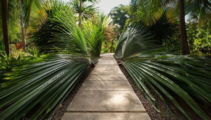 Obraz premium tropical garden path