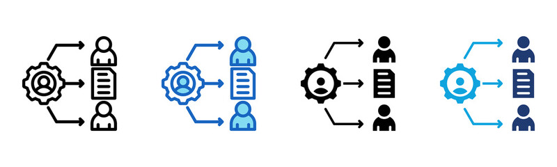 Case Management icon Multi Style Vector Illustration