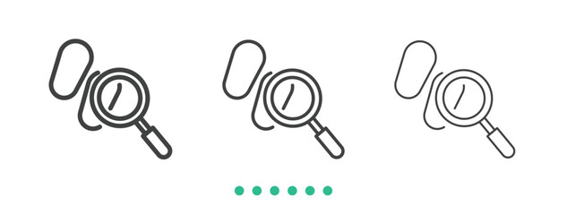 Criminal Investigation icon. Thin line icon vector