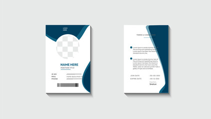 Corporate unique company id card template design 