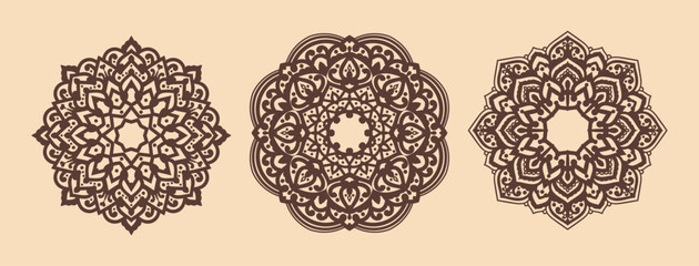 Vintage style Mandala design set background