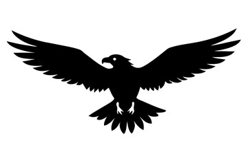 Flying Bald Eagle silhouette vector, A Bald Eagle  black symbol