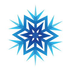 Abstract Blue Starburst Snowflake Icon
