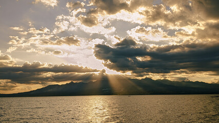 sunset over the ocean