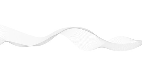 Plakat Wavy business curve lines on transparent background. Abstract ocean wave line background. Wave swirl, frequency sound wave, twisted curve lines with blend effect 