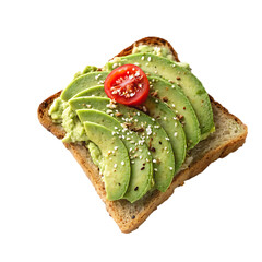 Slice of bread isolated on a transparent background
