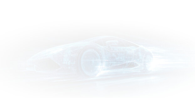 Sleek sports car racing on track with speed lines automobile vehicle PNG