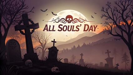 All souls day dark banner