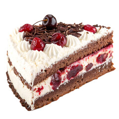 Piece of cake isolated on a transparent background
