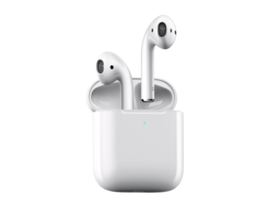  airpods, white background, png element, vector illustration, white background 