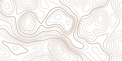 Topographic map pattern background vector. Abstract mountain terrain map background with abstract shape line texture.creative discovery White wave grid stripe line map topography.
