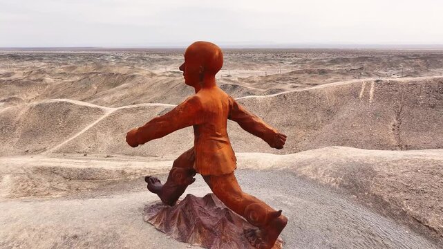 Statue in the Gobi Desert