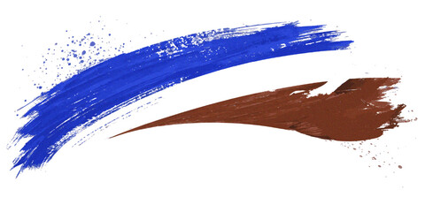 Blue and Brown Brush Stroke Abstract Art for Creative Design, Texture, and Inspiration  dynamic color and movement.