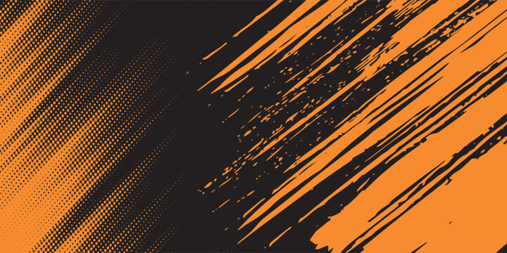 orange and black brush Car sticker wrap pattern banner abstract sporty lines black orange color combination grunge brush. modern.