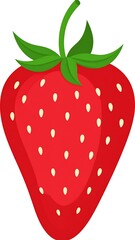 Vibrant Strawberry Illustration - A Fresh and Delicious Fruit.