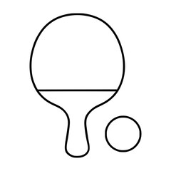 Dynamic ping pong paddle and ball ready for competitive match play action