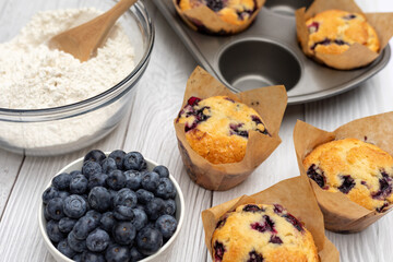 blueberry muffins with blueberries