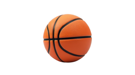 Realistic closeup rendering of a basketball showing textured surface and detailed seams