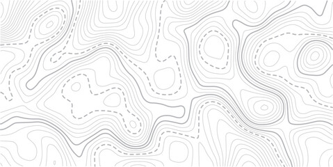 Topographic map background geographic line map with elevation assignment.White wave paper curved reliefs abstract background. Vector illustration. wave Line topography map contour background.