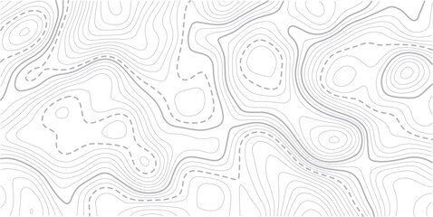 Topographic map background geographic line map with elevation assignment.White wave paper curved reliefs abstract background. Vector illustration. wave Line topography map contour background.