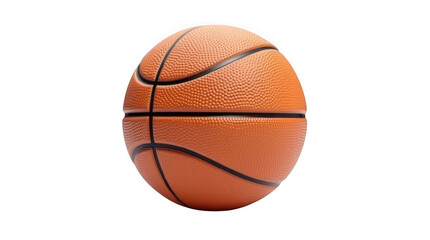Fototapeta premium Realistic close-up rendering of a basketball capturing textured detail and dynamic lighting