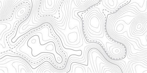 Topographic map background geographic line map with elevation assignment.White wave paper curved reliefs abstract background. Vector illustration. wave Line topography map contour background.
