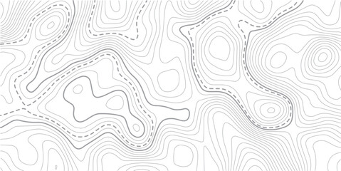 Topographic map background geographic line map with elevation assignment.White wave paper curved reliefs abstract background. Vector illustration. wave Line topography map contour background.