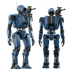 Futuristic Advanced AI Humanoid Robot  Next-Generation Android Prototype in Sci-Fi Laboratory High-Tech 
