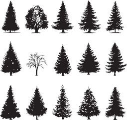 Enchanting Christmas Tree Vector Pack &ndash; Sparkling Festive Illustrations