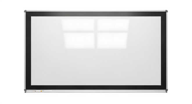 Modern minimalist window with a clean white pane and black frame