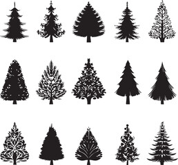 Enchanting Christmas Tree Vector Pack – Sparkling Festive Illustrations