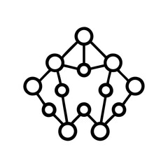 Neural Network Icon – Artificial Intelligence, Machine Learning, and Data Connection Concept