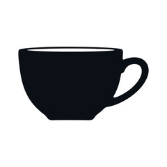 vector white cup isolated on white