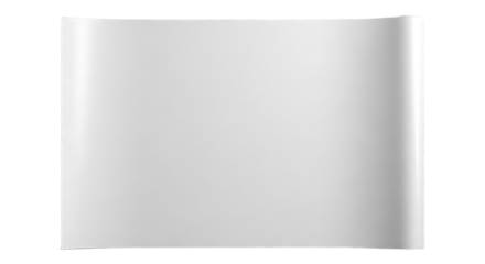 A minimalist backdrop featuring a curved white screen against a stark black background in studio lighting