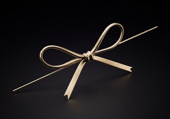 An exquisite bow crafted from polished precious metal, featuring delicate curves and a refined finish. This elegant design captures timeless beauty ,silver ,sparkle ,shine