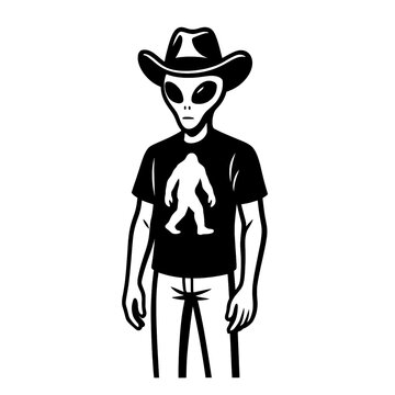 Alien Bigfoot T Shirt Vector Mascot

 

 
