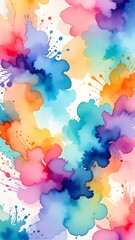Vibrant Watercolor Splash - A Colorful Abstract Design.