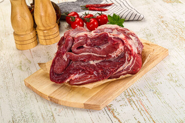 Raw beef meat for cooking