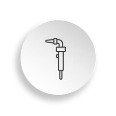 Cutting torch icon in minimalist style on a white background  