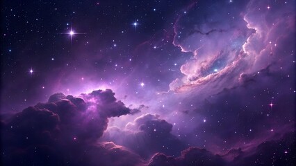 Fototapeta premium Purple Nebula Dream Background