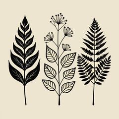 Fototapeta premium Flowers plants realistic icons collection