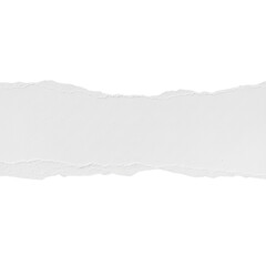 Obraz premium Torn white paper strip isolated on transparent background
