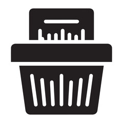 Trash Bin Icon - Delete, Remove, Recycle, Clean Data Vector Illustration.